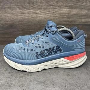 Hoka Bondi 7 Sneakers Mens Size 9.5 Blue Red Running One One